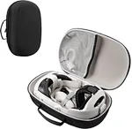 Quest 3 model open mold, the plush groove design inside the carrying case protects the Quest 3 camera from squeezing and scratches on the lens.Semi-hard shell made of EVA material safely protects your Quest 3 VR headset from accidental squeezing, bumps.